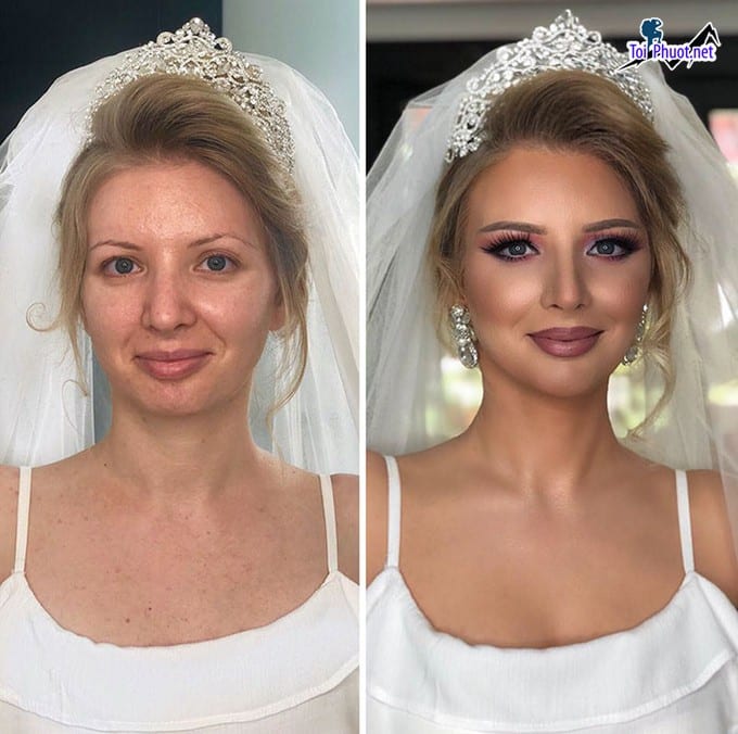 3 màn 'lột xác' của cô dâu Áo Cưới Đẹp Tuy Hoà Phú Yên sau khi trang điểm