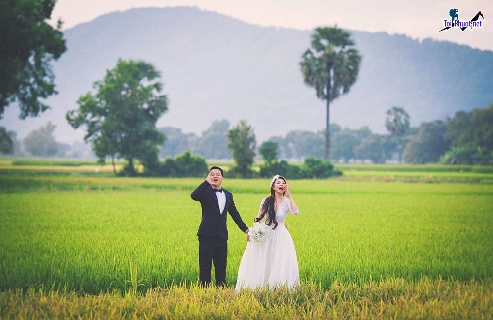 Trên cánh đồng đầy nắng chụp ảnh cưới Tuy Hoà Phú Yên