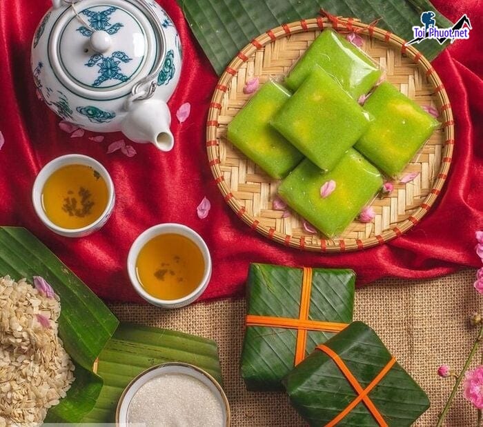 Bánh cốm Hà Nội hương vị thu ngọt ngào với món đặc sản bánh cốm