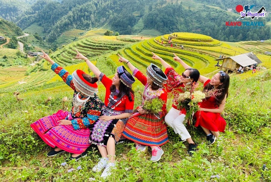 Dịch vụ chụp ảnh check-in ruộng bậc thang điểm chụp ảnh đẹp ở Khe Táu được nhiều du khách ghé qua