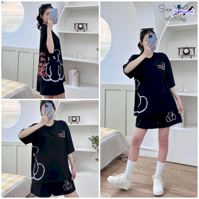 Đồ bộ thun cotton thái lan nam nữ Đà Nẵng form rộng
