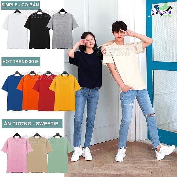 Shop áo thun nam nữ thái lan Mỹ Tho Tiền Giang hàng đẹp chất cotton (1)