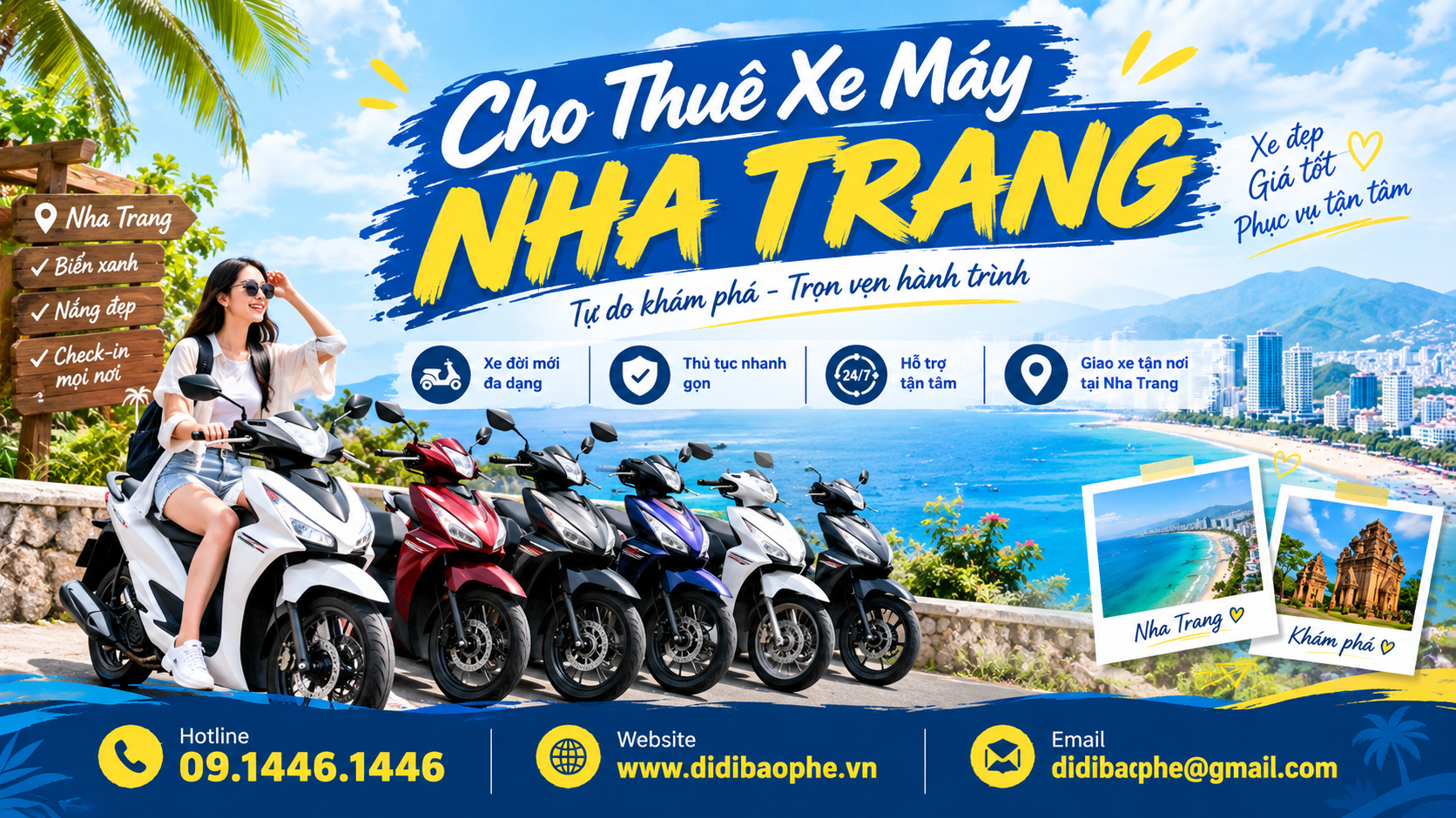 Cho Thuê Xe Máy Nha Trang Uy Tín Giá Rẻ – Đi Đi Bao Phê Giao Xe Tận Nơi